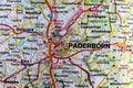 Paderborn, Germany, on a road m Royalty Free Stock Photo