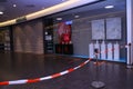 Paderborn, nrw, germany, january 22nd 2021, view of the closed branch of the douglas cosmetics group in the south ring shopping