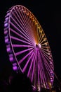 paderborn, nrw, germany, july, 25., 2023, ferris wheel at night