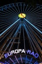 paderborn, nrw, germany, july, 25., 2023, ferris wheel at night