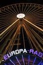 paderborn, nrw, germany, july, 25., 2023, ferris wheel at night