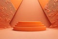 Padestal Podium stage 3D render illustration Minimalistic Abstract geometric background
