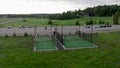 Padle tennis court outside in Sweden