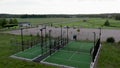 Padle tennis court outside in Sweden