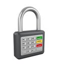 Padlock with ATM Keypad Royalty Free Stock Photo