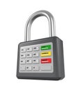 Padlock with ATM Keypad Royalty Free Stock Photo