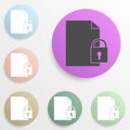 padlock badge color set. Simple glyph, flat vector of web icons for ui and ux, website or mobile application Royalty Free Stock Photo