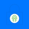 Padlock with biometric fingerprint scanner