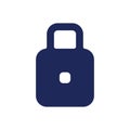 Padlock black glyph ui icon