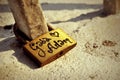 Padlock on the bridge, luckily with the names Royalty Free Stock Photo