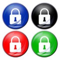 Padlock button Royalty Free Stock Photo