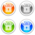 Padlock buttons. Royalty Free Stock Photo