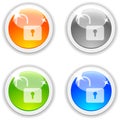 Padlock buttons. Royalty Free Stock Photo