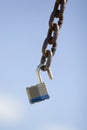 Padlock on chain Royalty Free Stock Photo