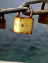 Padlock on chain Royalty Free Stock Photo