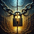 Padlock and chain abstract Royalty Free Stock Photo