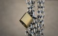 Padlock chain copy space Royalty Free Stock Photo