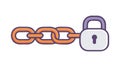Padlock Chain Icon for Ultimate Security and Control, vector design Generative AI Royalty Free Stock Photo