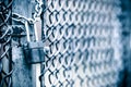 Padlock and chain keep a gate closed Royalty Free Stock Photo