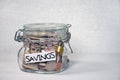 Padlock and Chain on Savings Jar