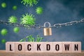 Padlock on chains with lockdown word