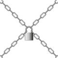 Padlock and chains vector illustration