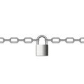 Padlock and chains vector illustration