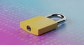 Padlock on Digital Background Data Security Concept Royalty Free Stock Photo