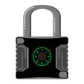 Padlock with digital dial