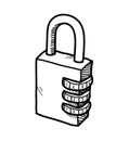 Padlock Doodle Royalty Free Stock Photo