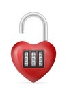 Padlock heart