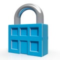 Padlock And House Showing Building Security Royalty Free Stock Photo