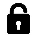 Padlock icon black Royalty Free Stock Photo