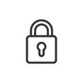 Padlock icon in flat style. Lock vector illustration on white isolated background. Private business concept