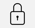 Padlock Icon Key Hole Secure Lock Security Private Access Confidential Secret Close Locked Password Privacy Vector Sign Symbol