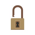 Padlock icon lock vector security symbol safety isolated protection key illustration privacy