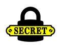 Padlock icon with secret badge