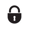 Padlock icon vector for graphic design, logo, web site, social media, mobile app, ui illustration