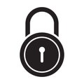 Padlock icon vector for graphic design, logo, web site, social media, mobile app, ui illustration