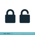 Padlock Icon Vector Logo Template Illustration Design. Vector EPS 10