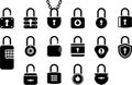 Padlock icons Royalty Free Stock Photo