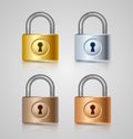 Padlock icons Royalty Free Stock Photo
