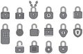 Padlock icons Royalty Free Stock Photo