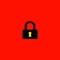 Padlock with keyhole for doors vector image.