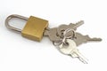 Padlock and keys Royalty Free Stock Photo