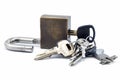 Padlock with keys Royalty Free Stock Photo