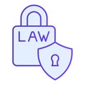 Padlock Law Flat Icon. Lock Law Blue Icons In Trendy Flat Style. Protection Gradient Style Design, Designed For Web And