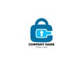 Padlock Letter C Logo Template