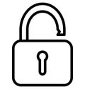 Padlock Line Isolated Vector Icon That can be easily modified or edit Royalty Free Stock Photo