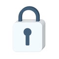 Padlock Lock Isometric Flat Icon. 3d Rendering